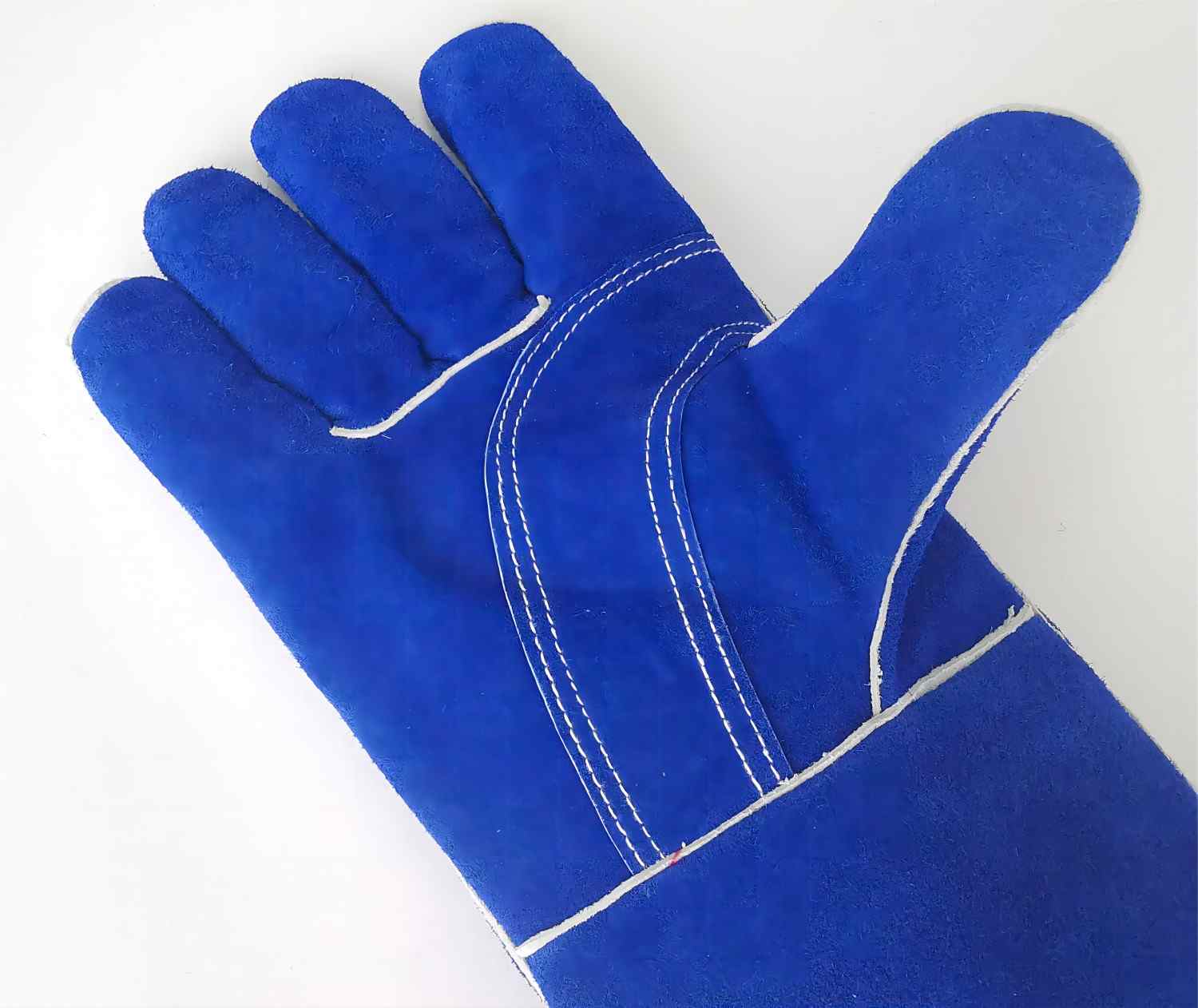 blue welding gloves palm