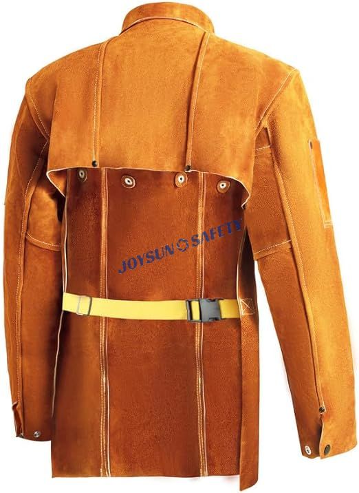 AP01 Heat-Resistant Leather Welding Cape Sleeves with Bib Apron