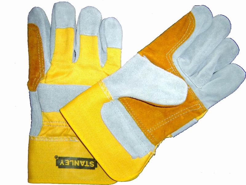CB07 Durable Double Palm Leather Work Gloves for Heavy Duty Tasks