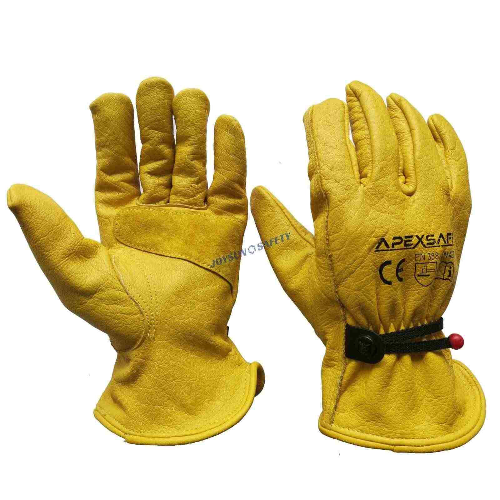 DA02 Heavy-Duty Grain Cowhide Work Gloves