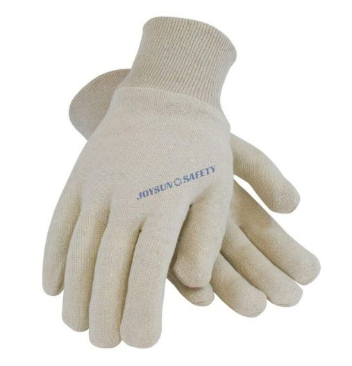 JS02 Natural White Reversible 100% Cotton Gloves 7-11