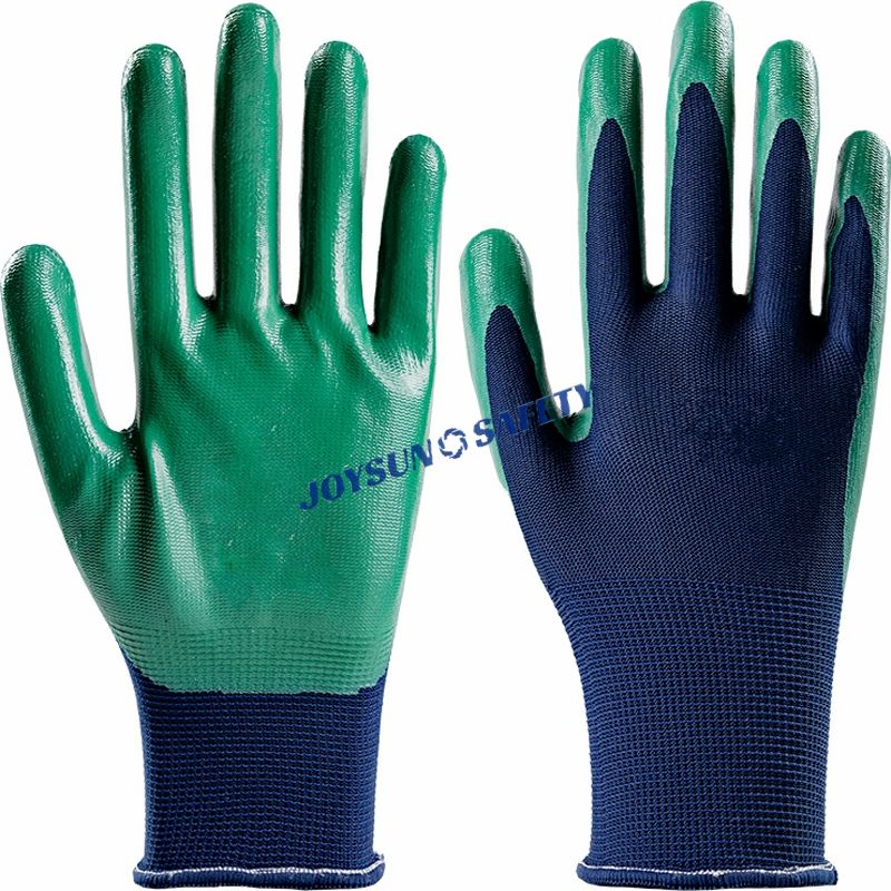 NP007 15-Gauge Polyester Nitrile Safety Gloves Sizes 7-11