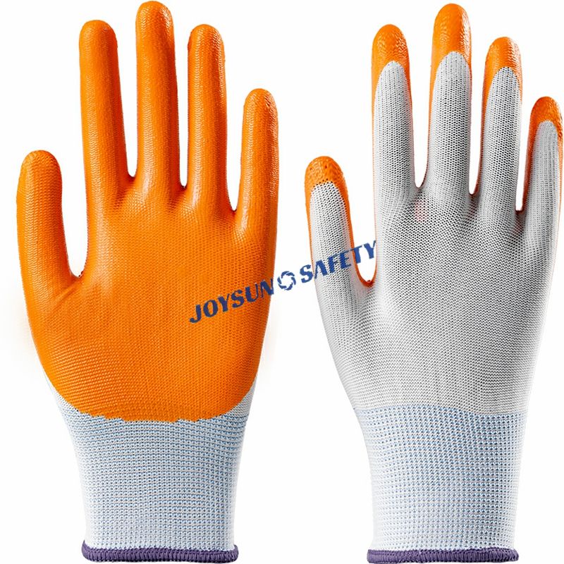 NP008 13-Gauge Polyester Nitrile Non-Slip Work Gloves Sizes 7-11