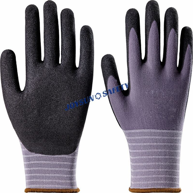 NS001 15-Gauge Spandex Safety Work Gloves with Nitrile Coating
