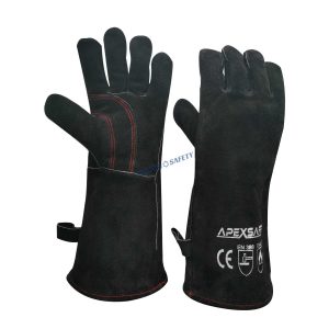 WD11 Black Cow Shoulder Split Leather Heat Resistant Mig/Tig Gloves 16"