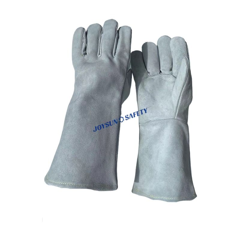 WN15 Natural Cow Split Leather Heat-Resistant Welding Gloves 14/16"